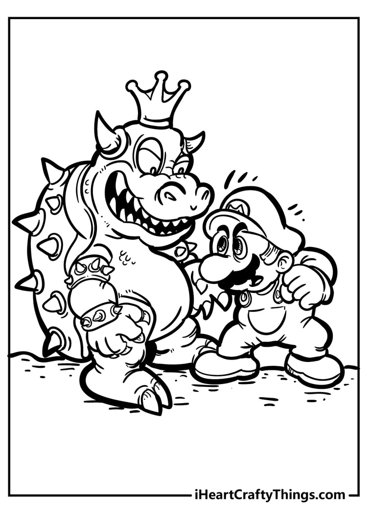 Mario Bowser Coloring Pages Printables 43