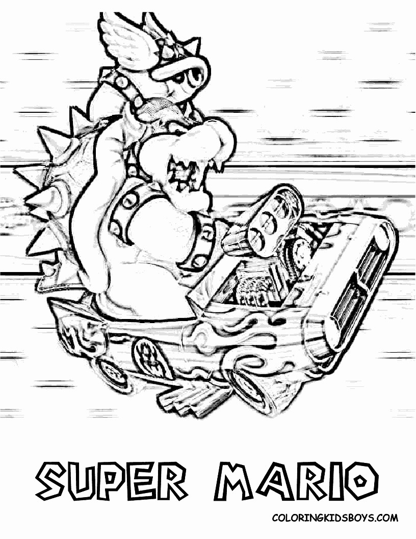 Mario Bowser Coloring Pages Printables 48