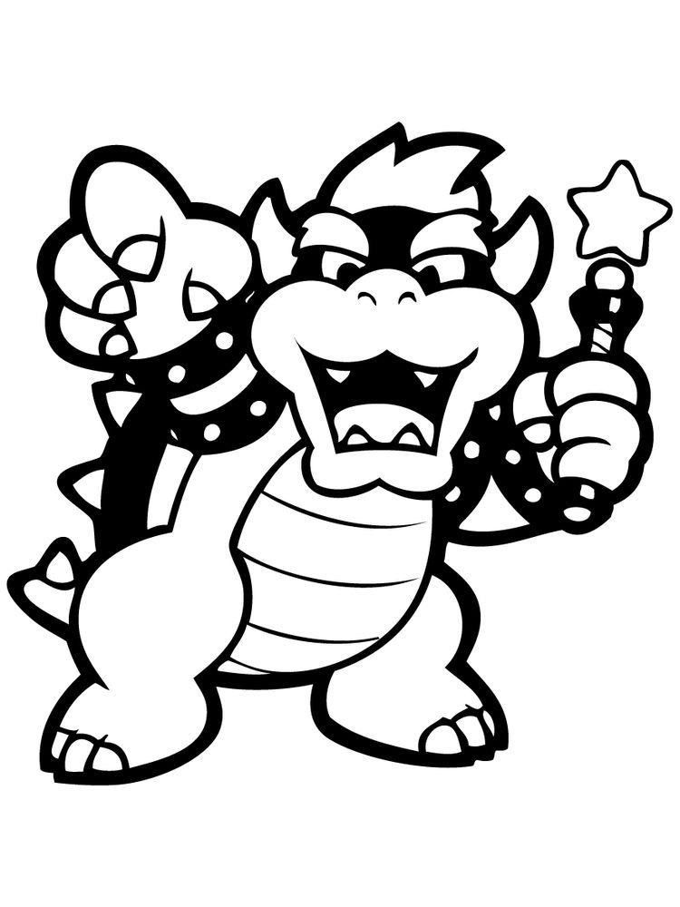 Mario Bowser Coloring Pages Printables 49