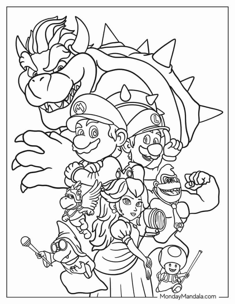 Mario Bowser Coloring Pages Printables 51