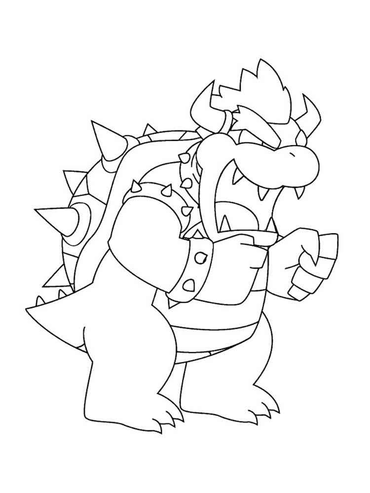 Mario Bowser Coloring Pages Printables 6