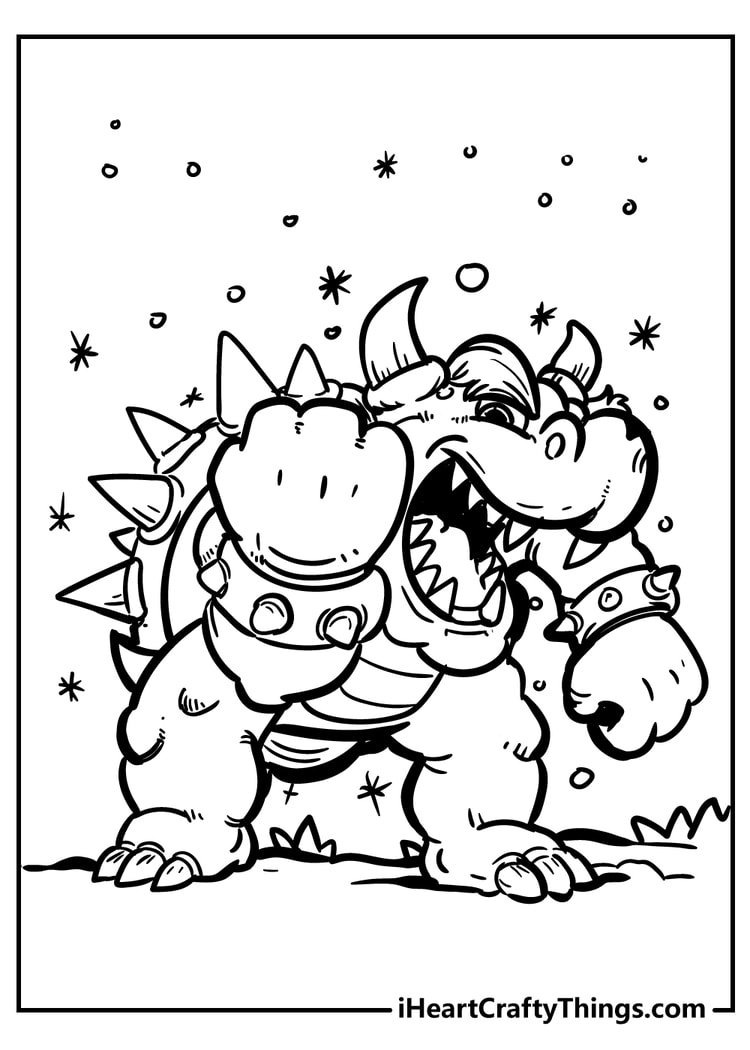 Mario Bowser Coloring Pages Printables 64