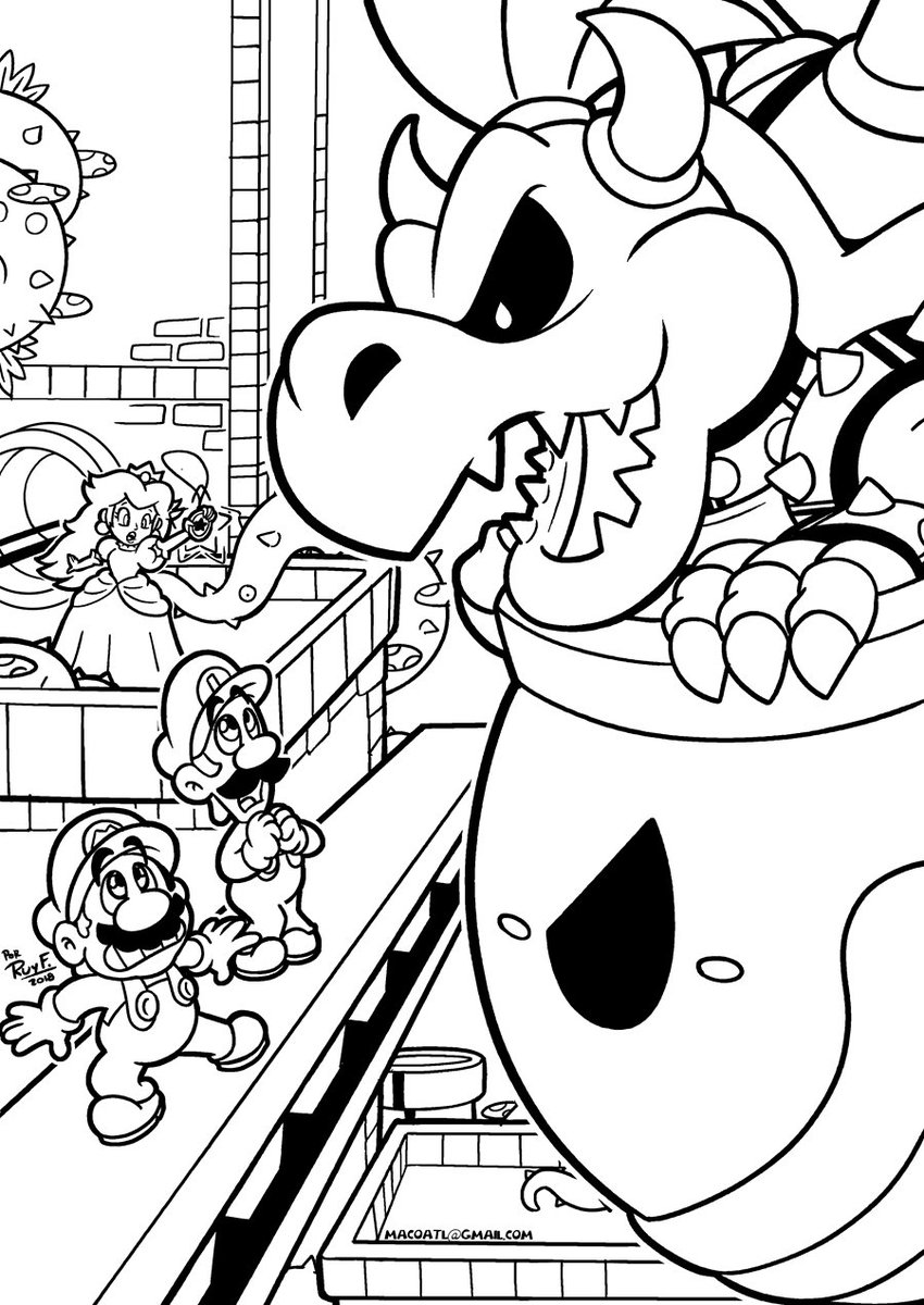 Mario Bowser Coloring Pages Printables 67