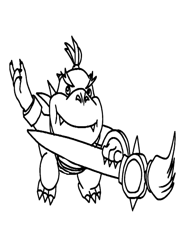 Mario Bowser Coloring Pages Printables 9