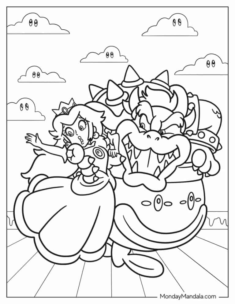 Mario Bowser Coloring Pages Printables 98