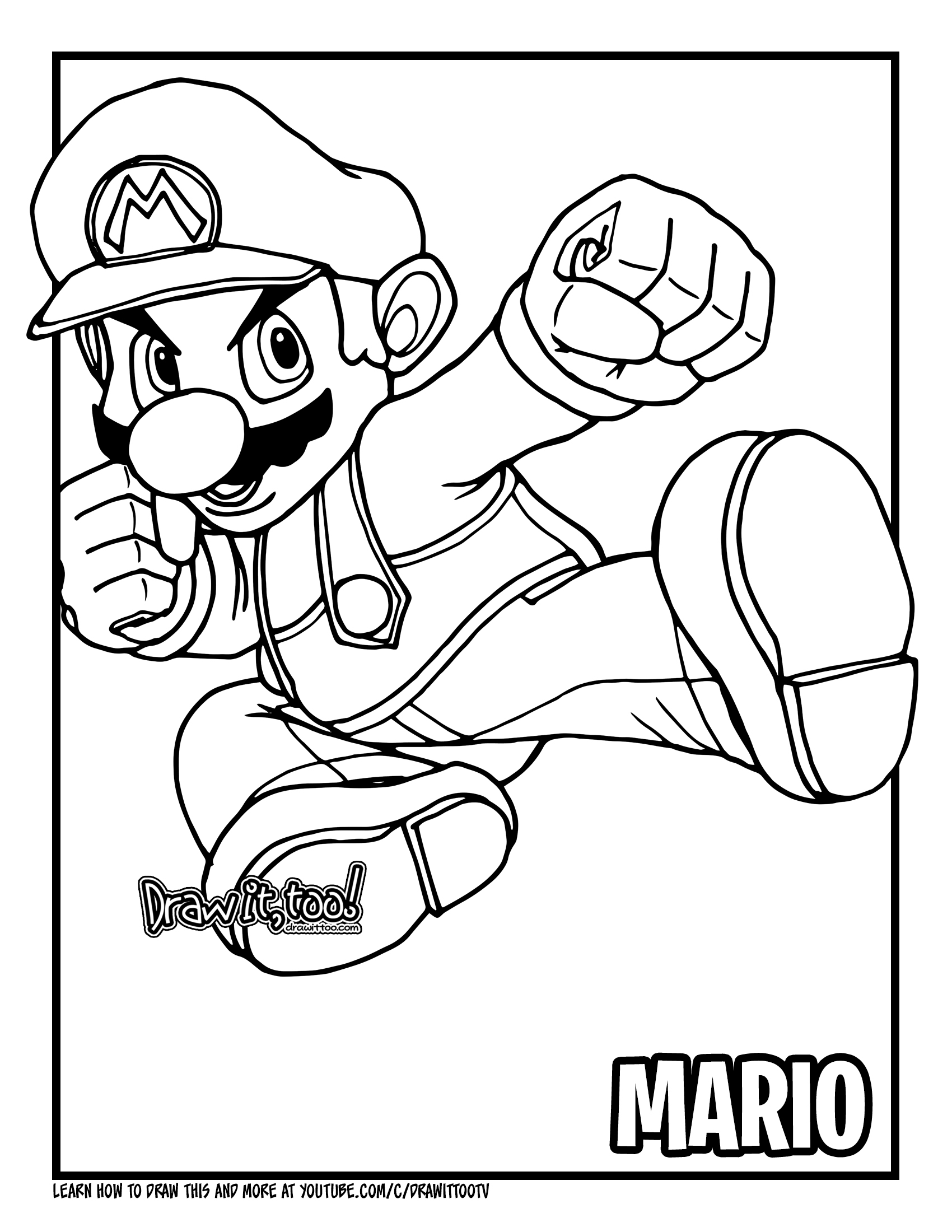 Mario Coloring Pages for Kids Printable 106