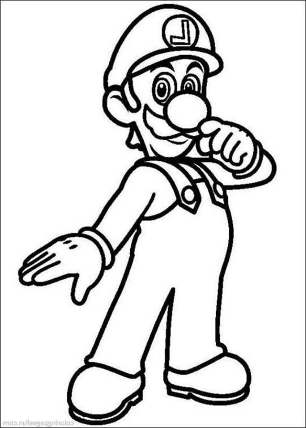 Mario Coloring Pages for Kids Printable 107