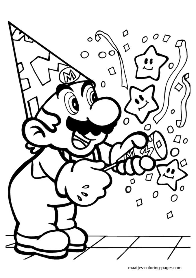 Mario Coloring Pages for Kids Printable 112