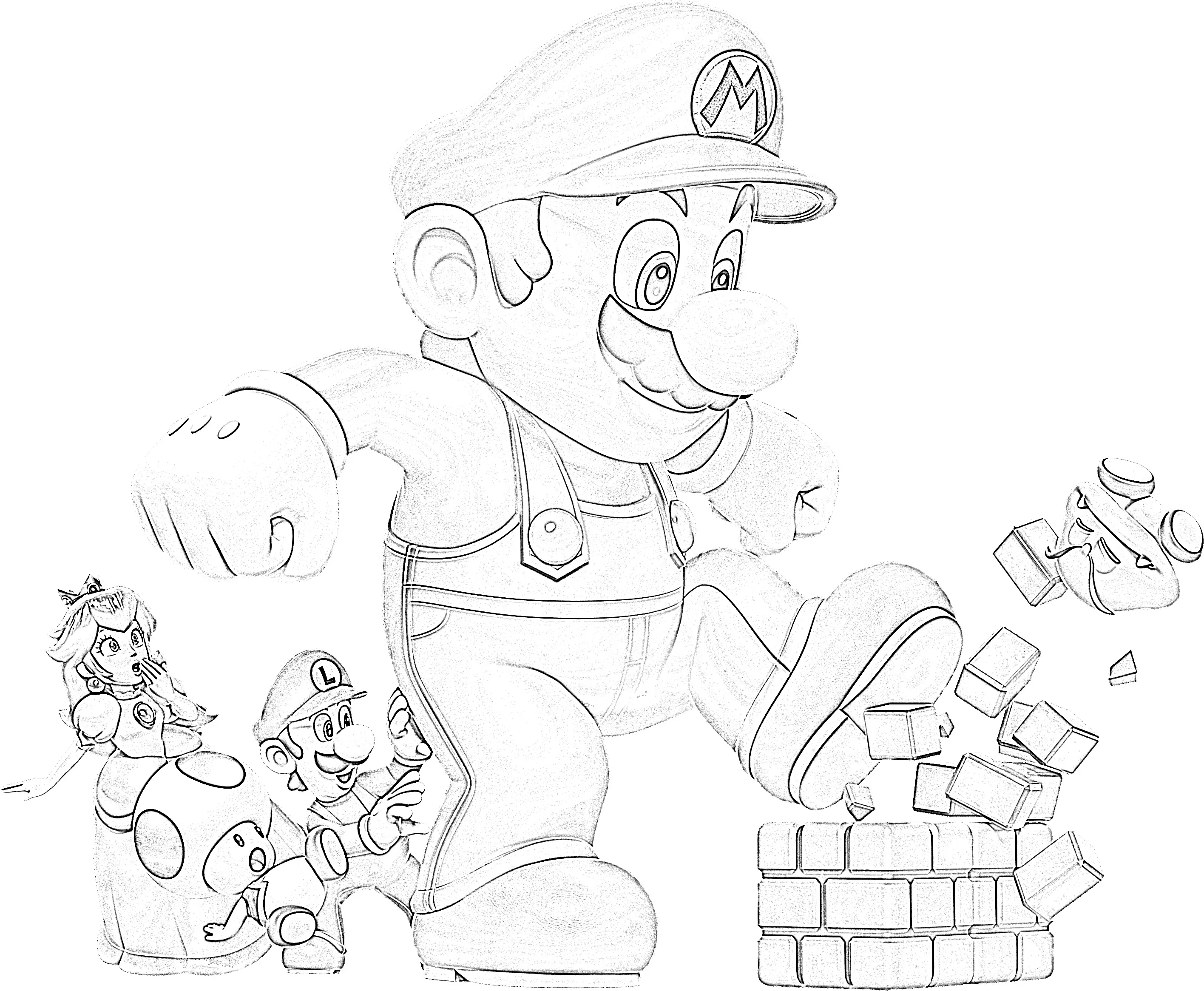 Mario Coloring Pages for Kids Printable 124