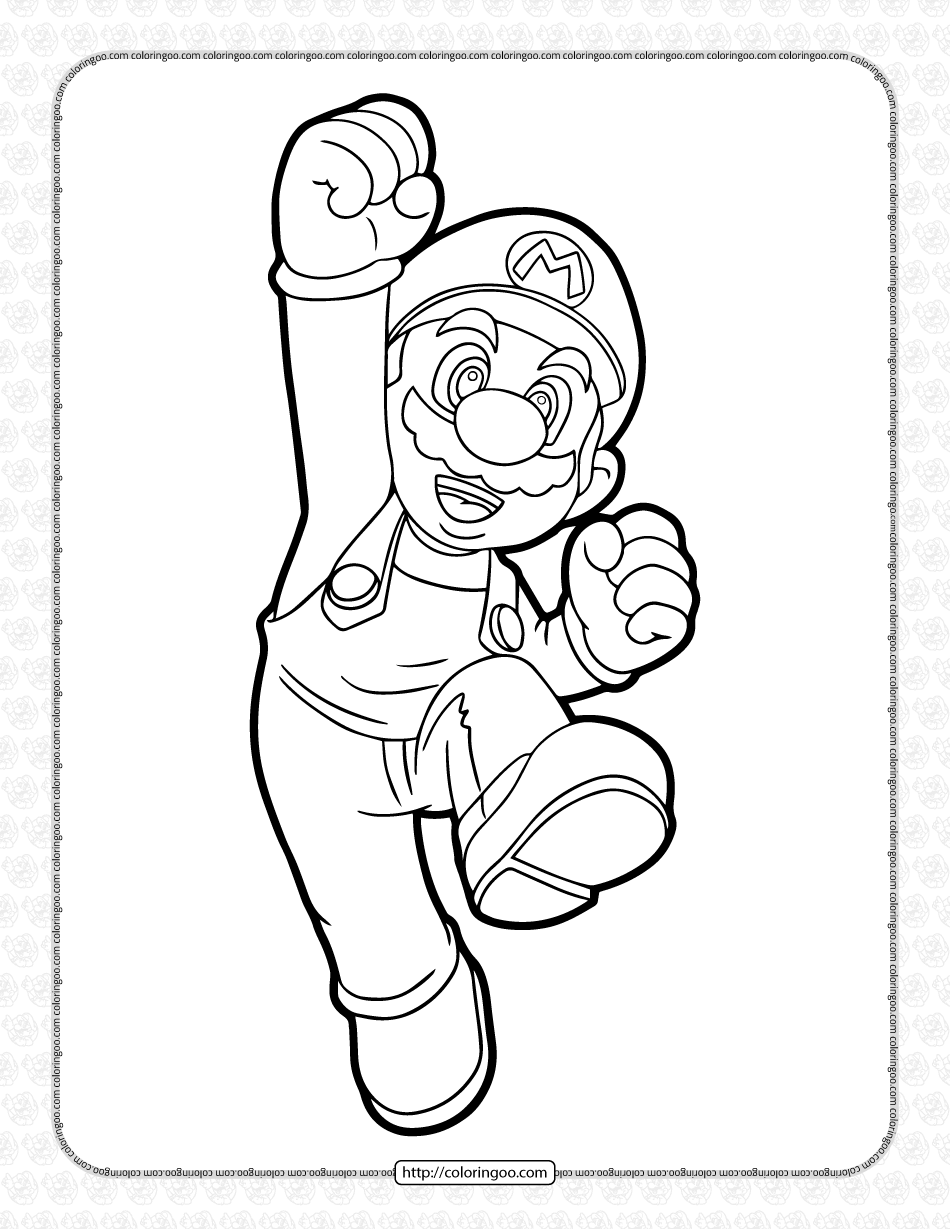 Mario Coloring Pages for Kids Printable 129