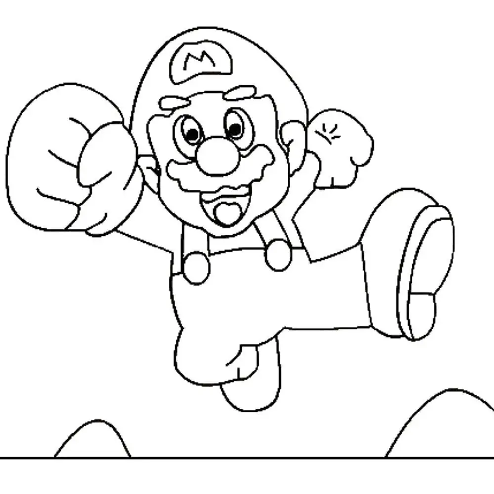 Mario Coloring Pages for Kids Printable 14