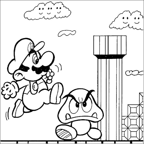 Mario Coloring Pages for Kids Printable 143