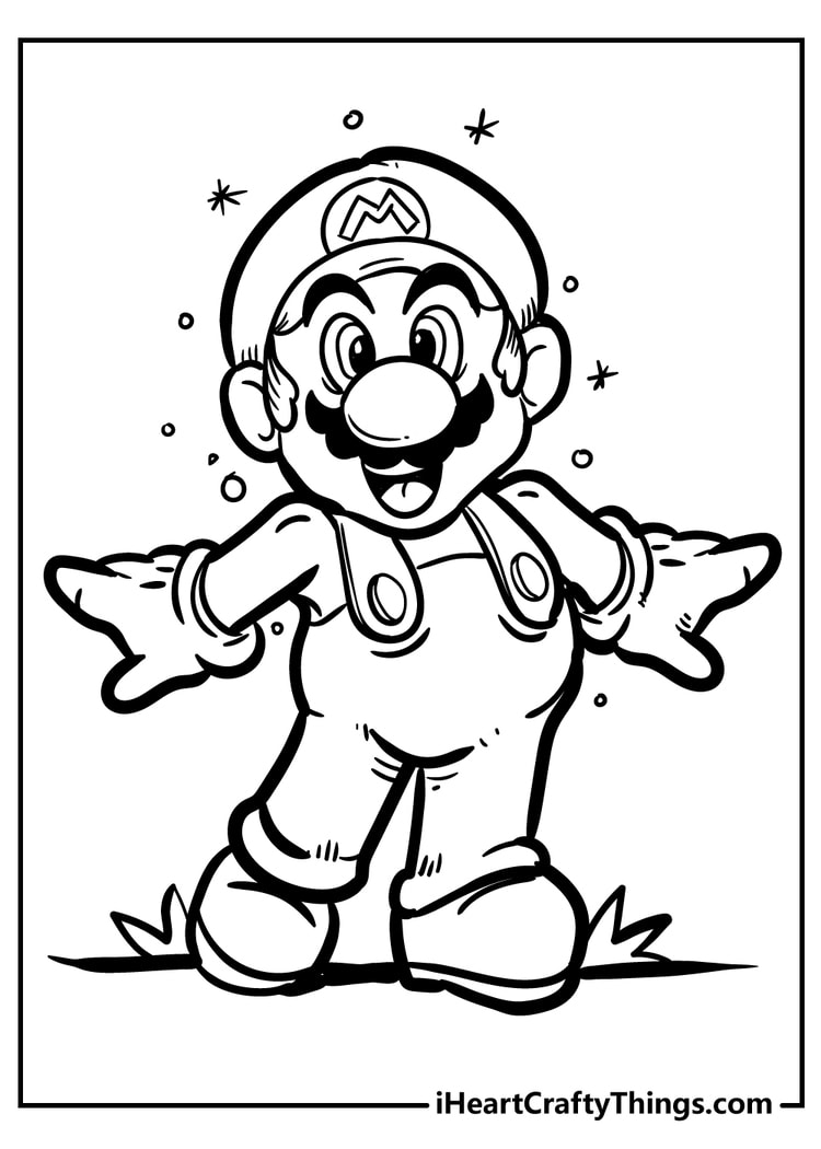 Mario Coloring Pages for Kids Printable 15