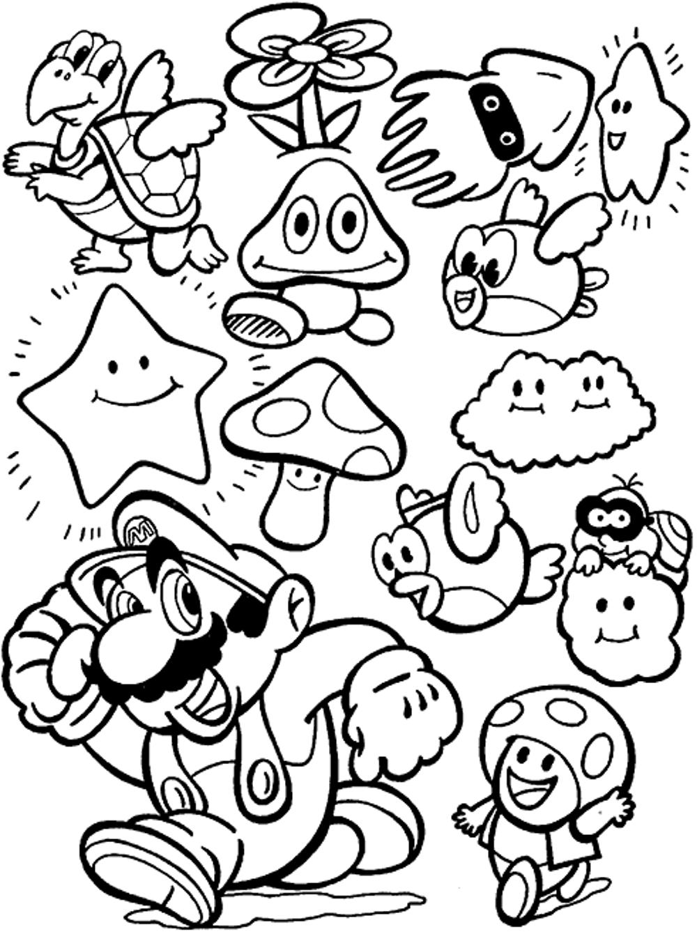 Mario Coloring Pages for Kids Printable 151