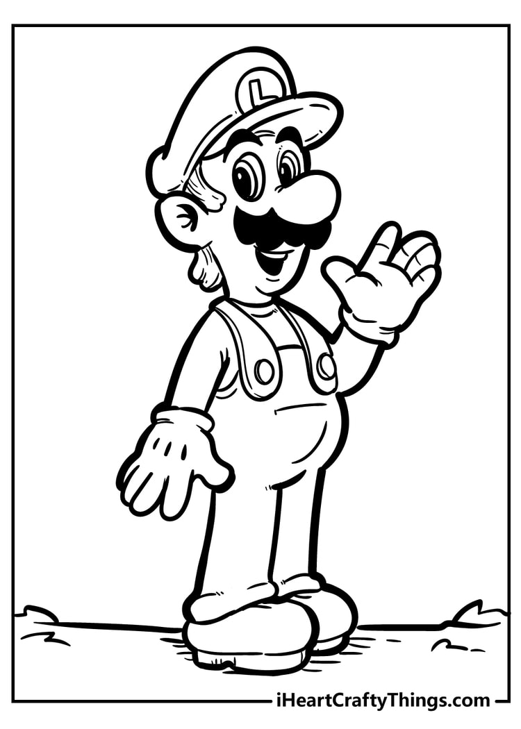 Mario Coloring Pages for Kids Printable 154