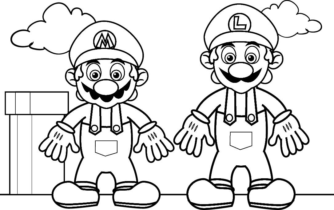 Mario Coloring Pages for Kids Printable 16