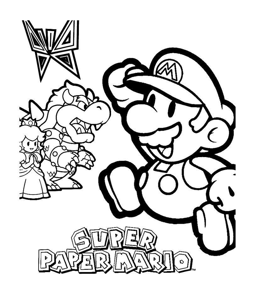 Mario Coloring Pages for Kids Printable 167