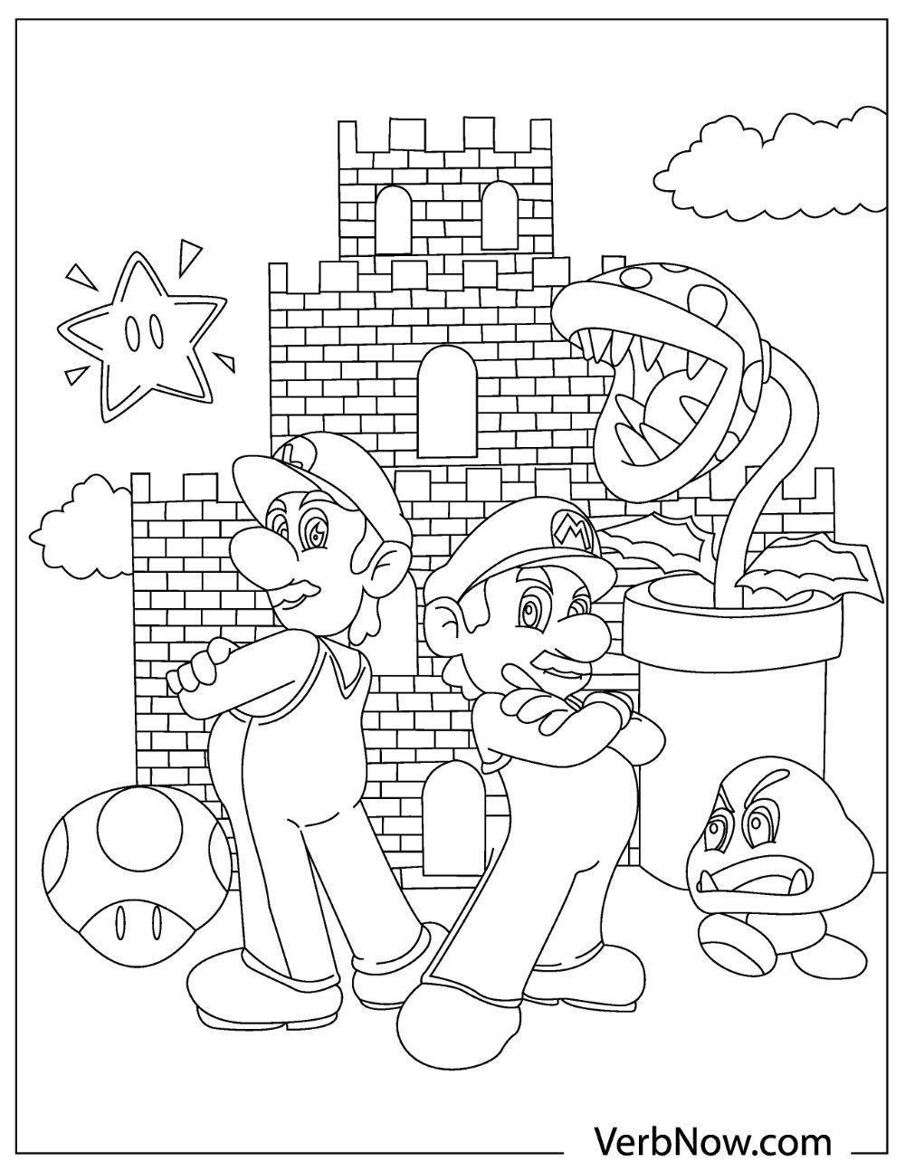 Mario Coloring Pages for Kids Printable 168