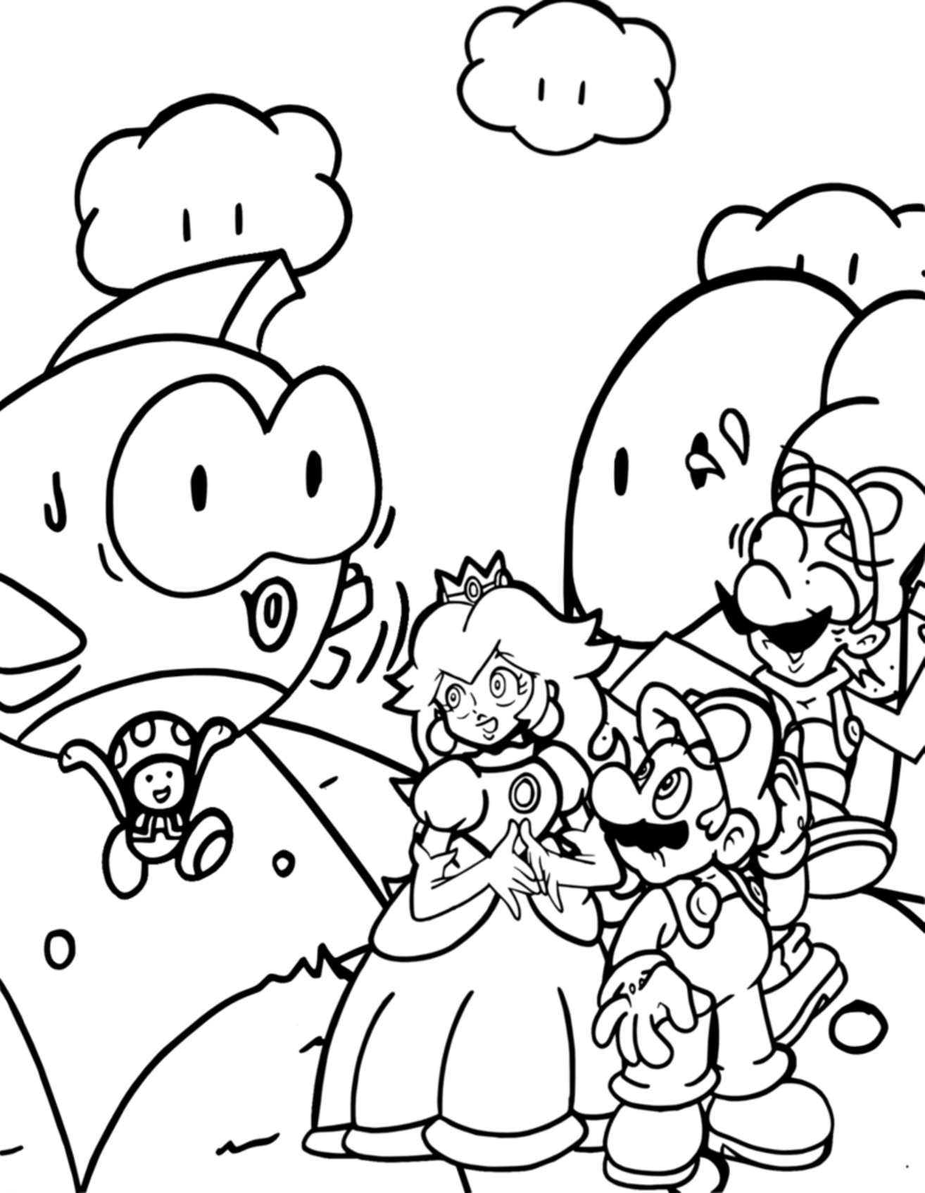 Mario Coloring Pages for Kids Printable 170