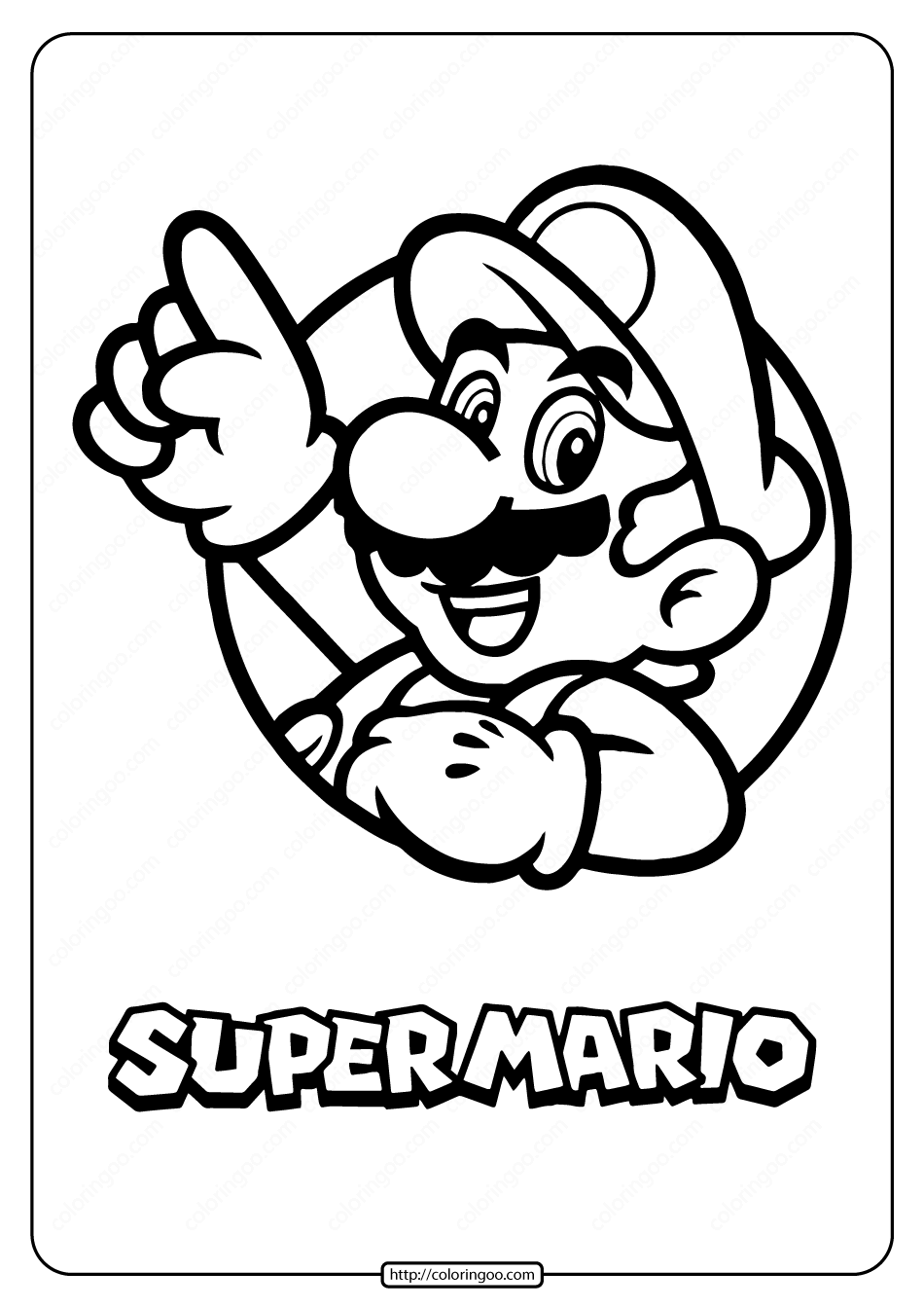 Mario Coloring Pages for Kids Printable 171