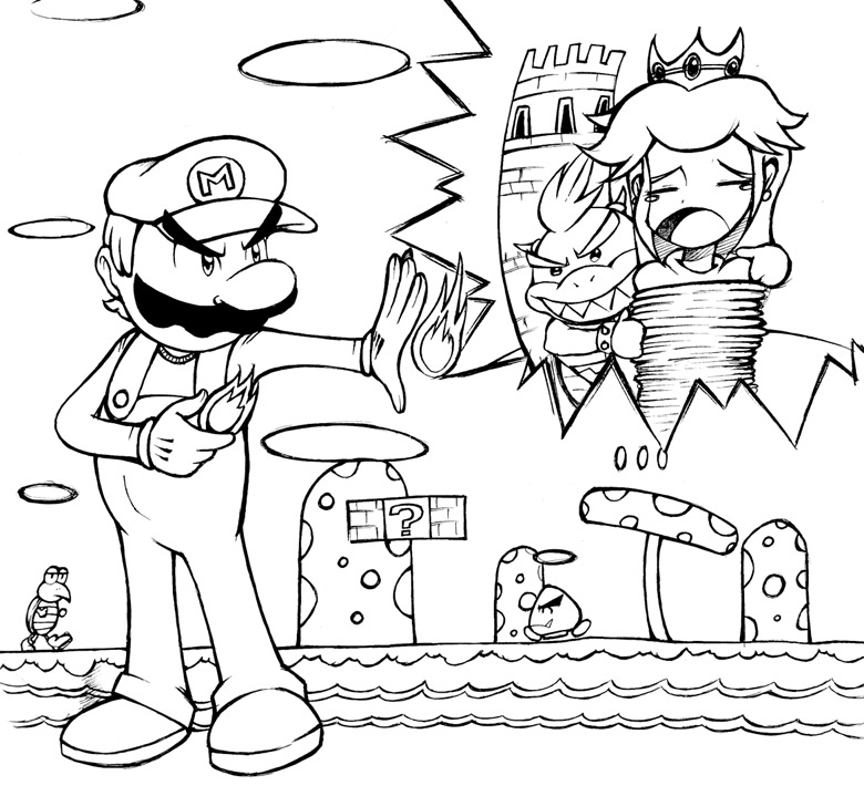 Mario Coloring Pages for Kids Printable 181