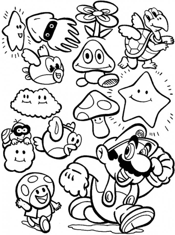 Mario Coloring Pages for Kids Printable 23