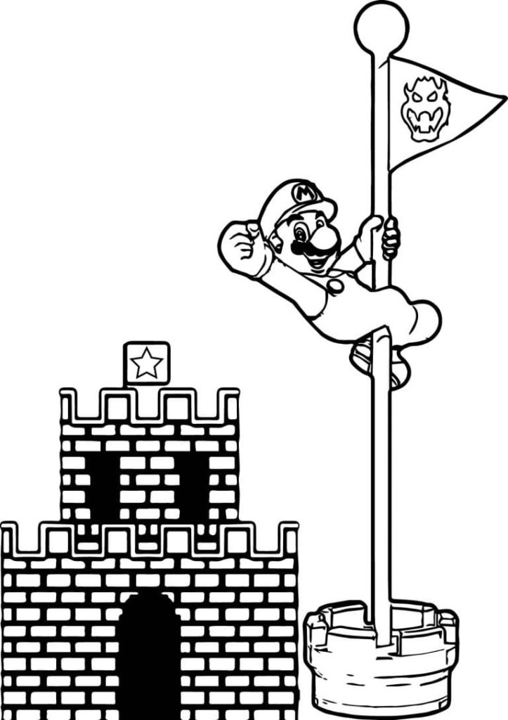 Mario Coloring Pages for Kids Printable 24