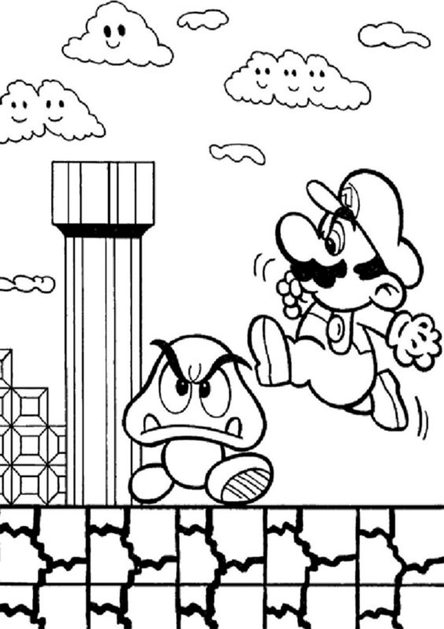 Mario Coloring Pages for Kids Printable 26