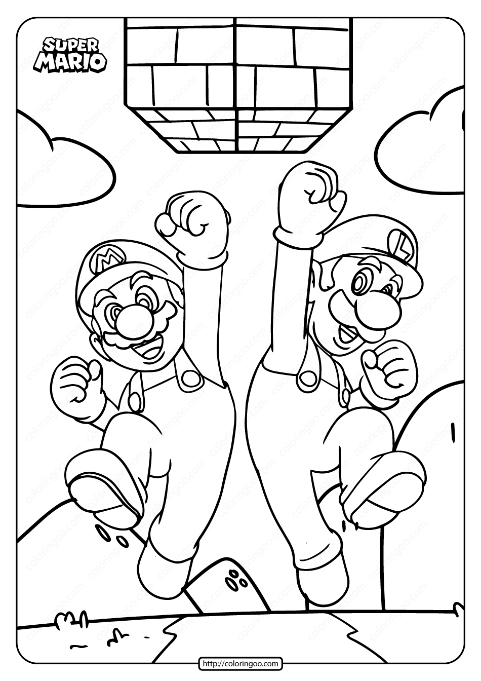 Mario Coloring Pages for Kids Printable 28