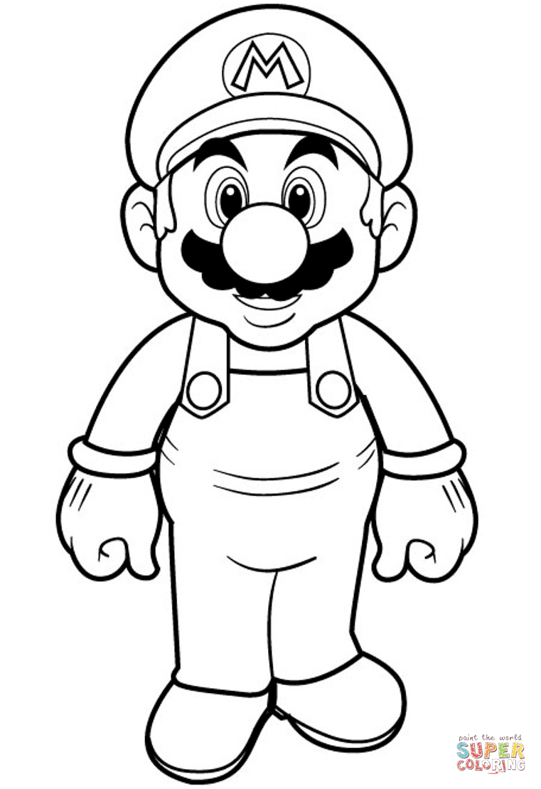 Mario Coloring Pages for Kids Printable 33