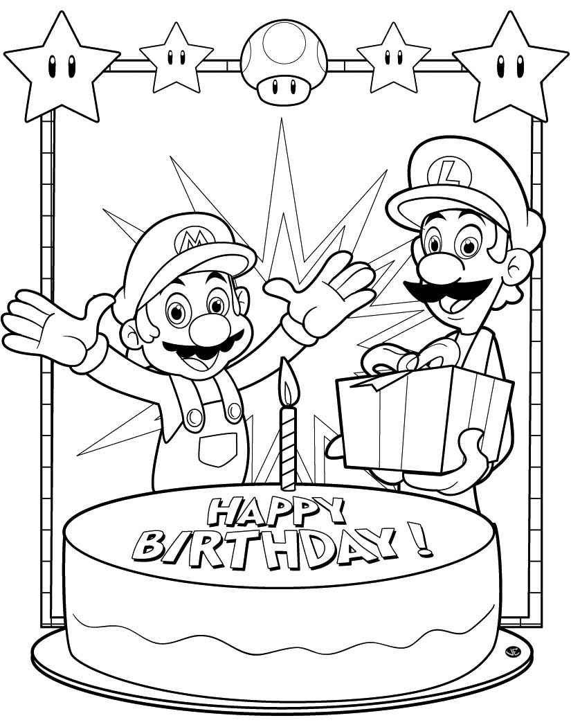 Mario Coloring Pages for Kids Printable 35