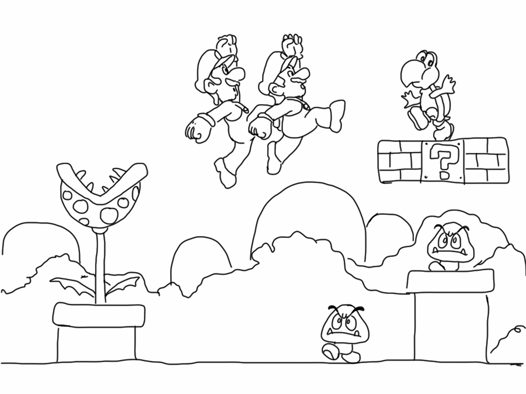 Mario Coloring Pages for Kids Printable 36