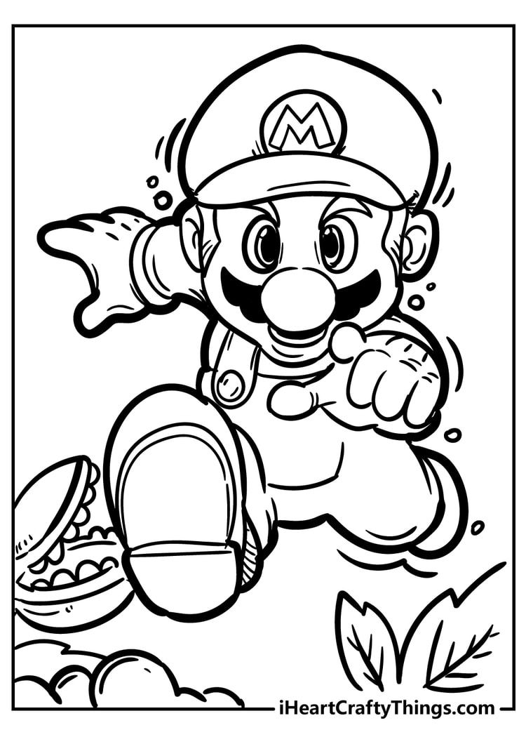 Mario Coloring Pages for Kids Printable 46