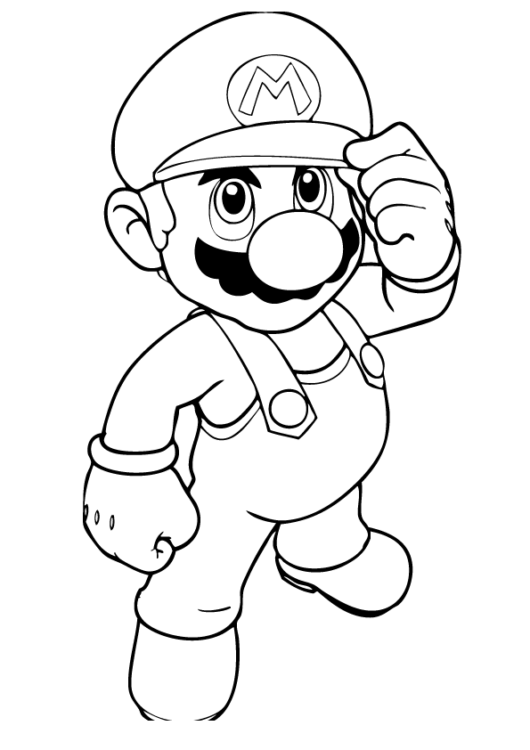 Mario Coloring Pages for Kids Printable 6