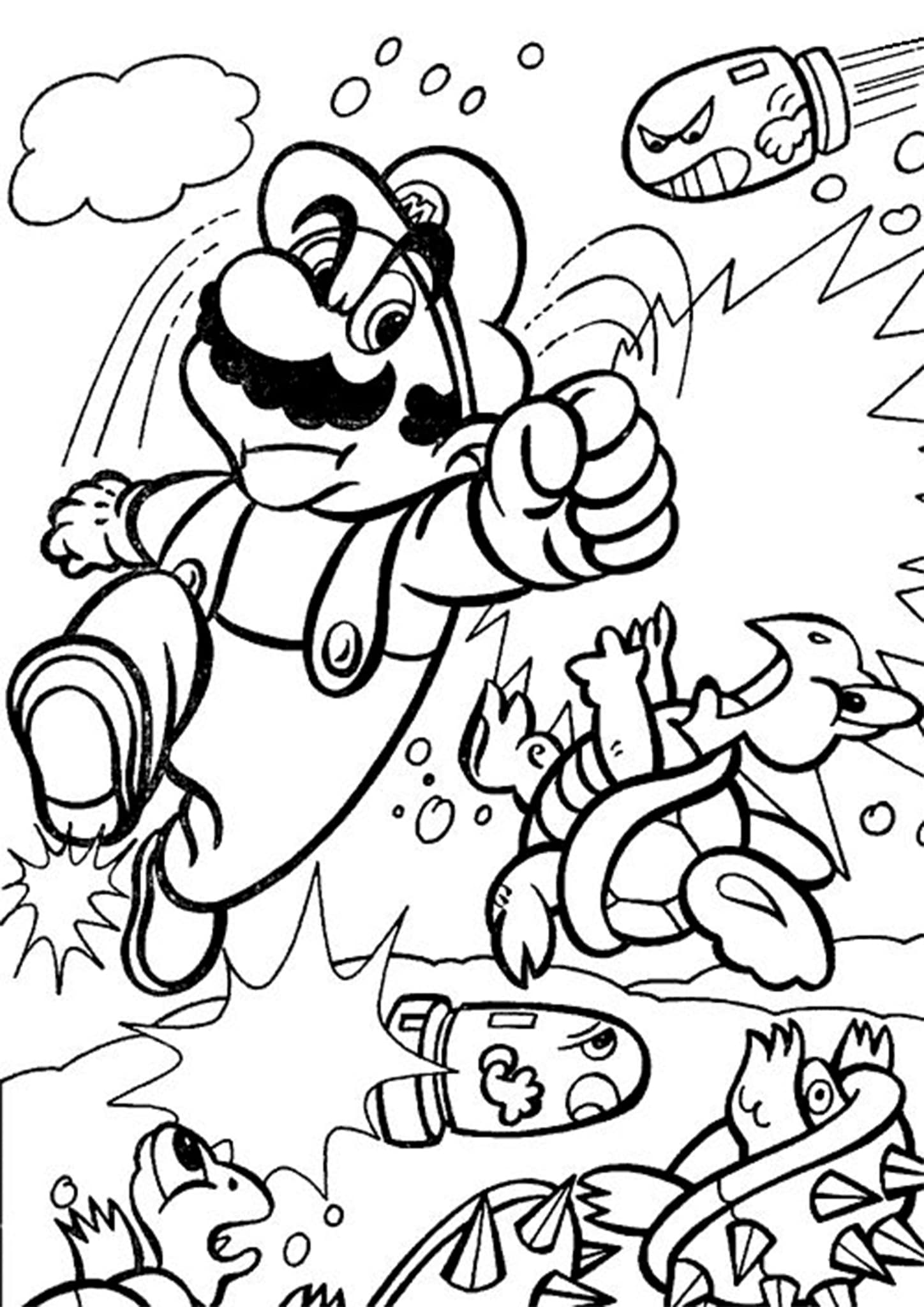 Mario Coloring Pages for Kids Printable 69