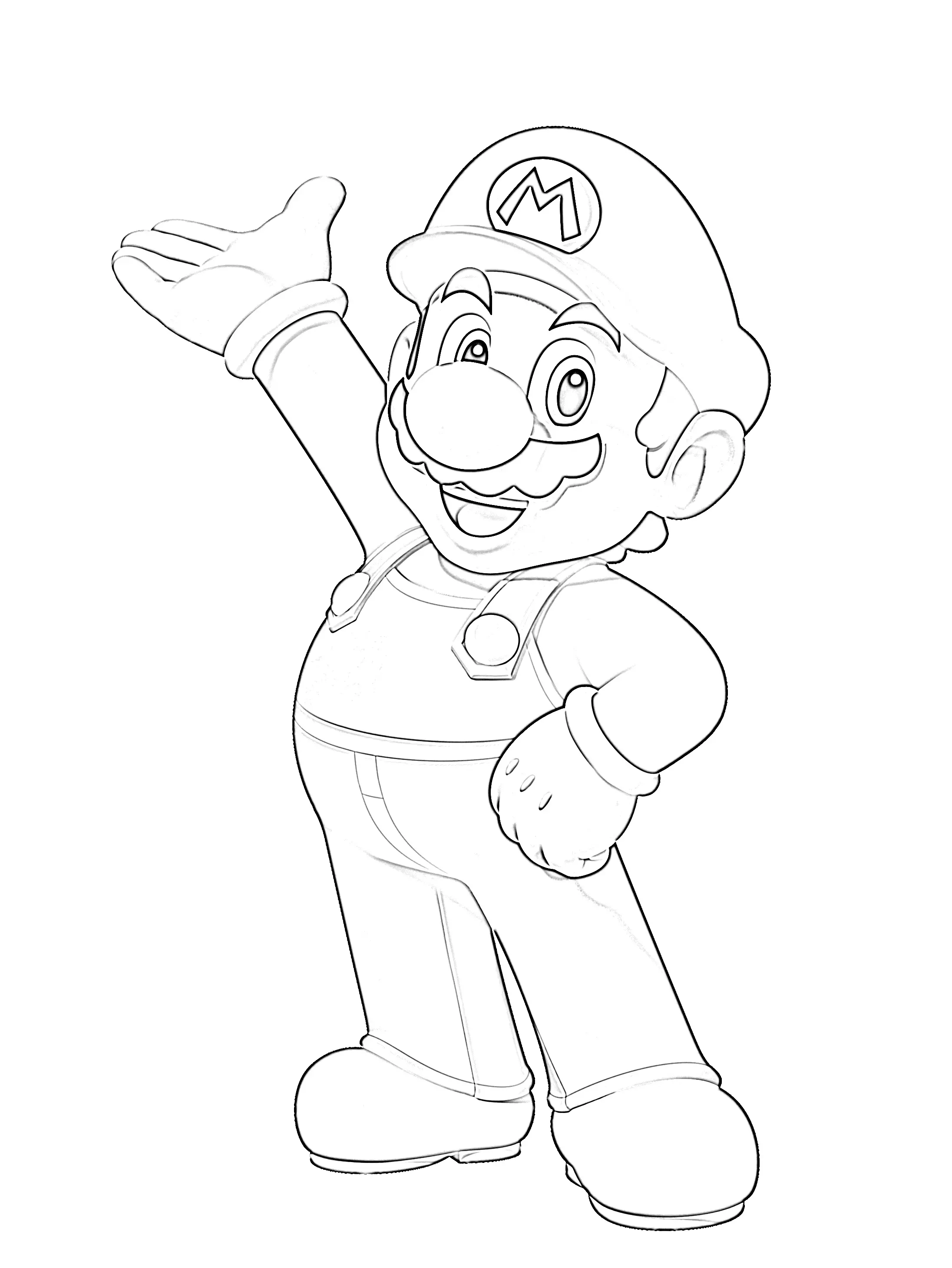 Mario Coloring Pages for Kids Printable 7