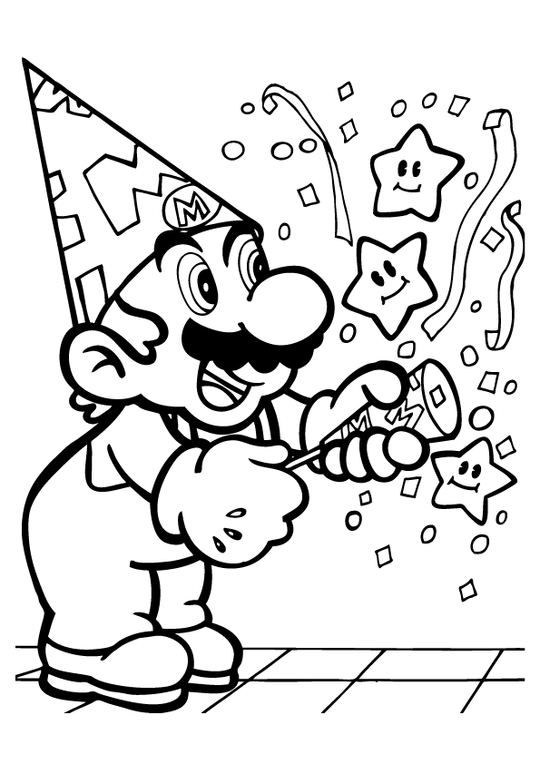 Mario Coloring Pages for Kids Printable 88