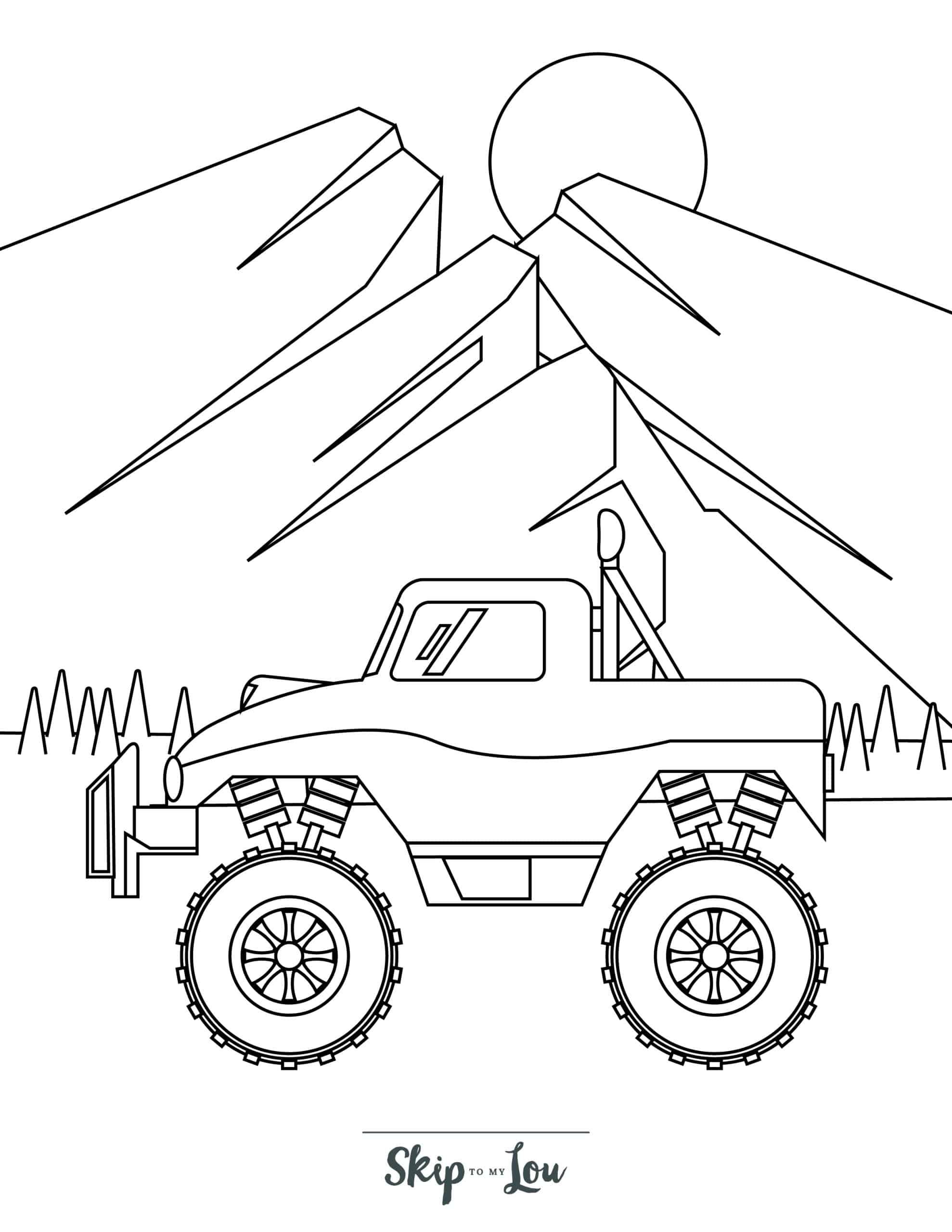 Monster Truck Coloring Pages Free Printable 10