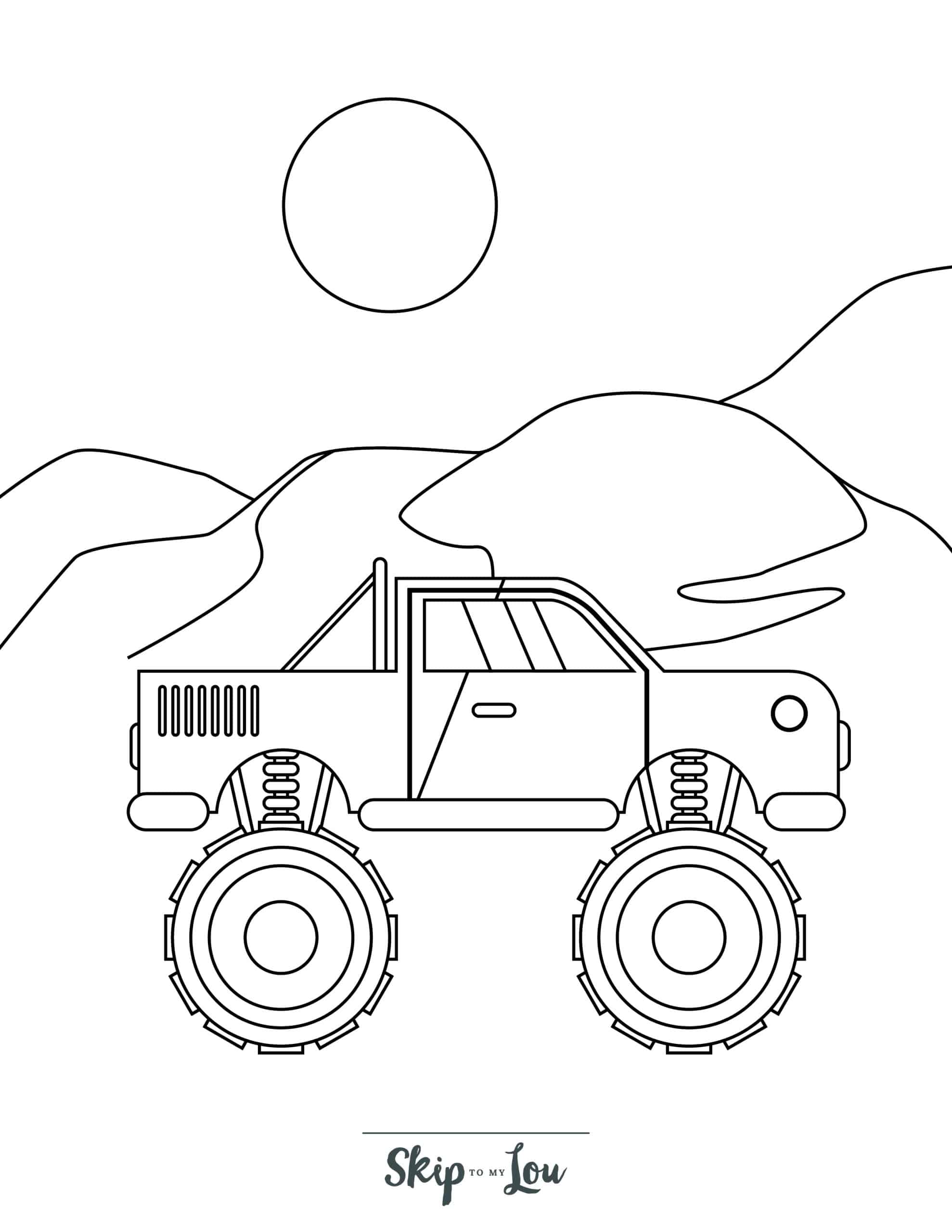 Monster Truck Coloring Pages Free Printable 115