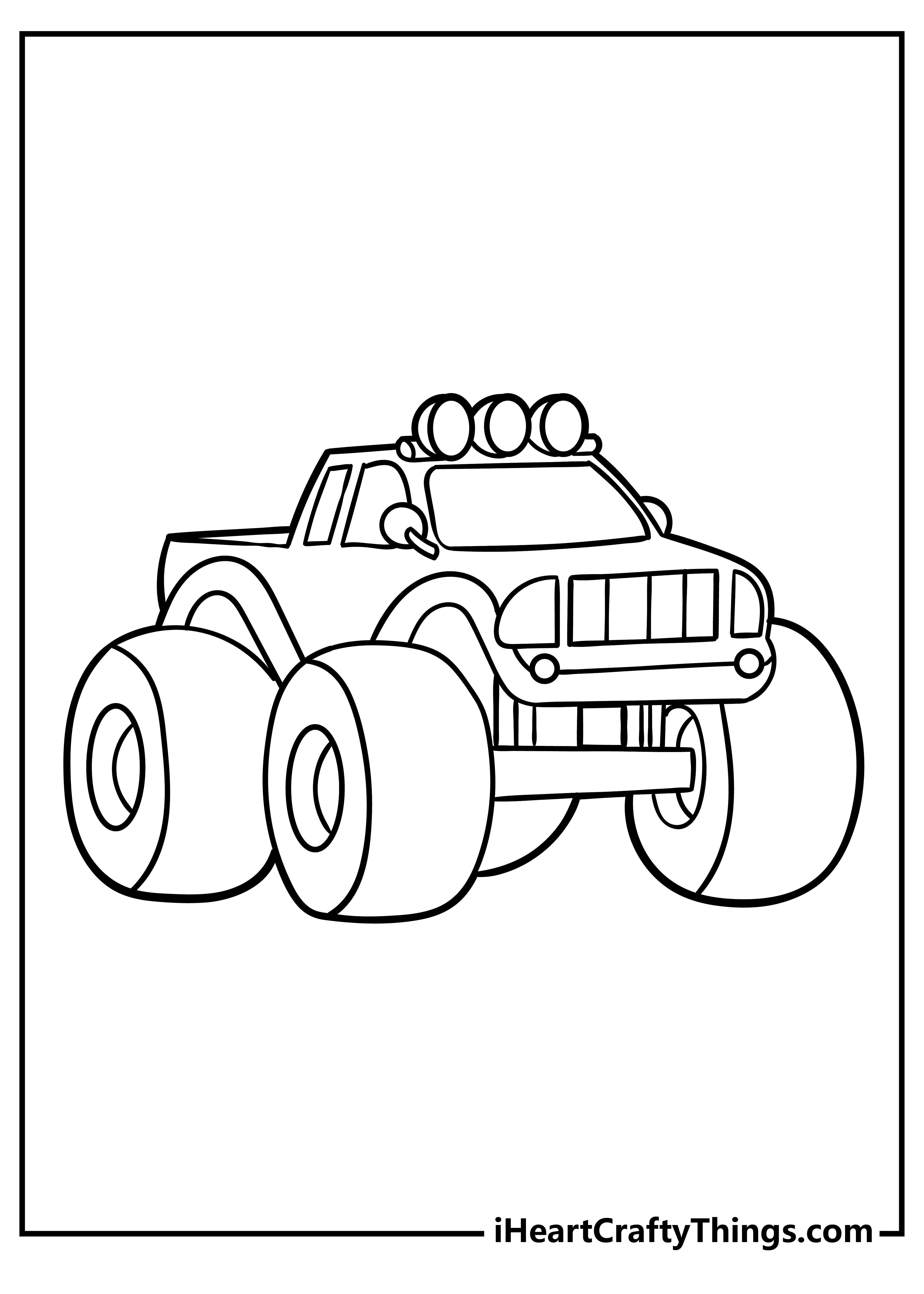 Monster Truck Coloring Pages Free Printable 126