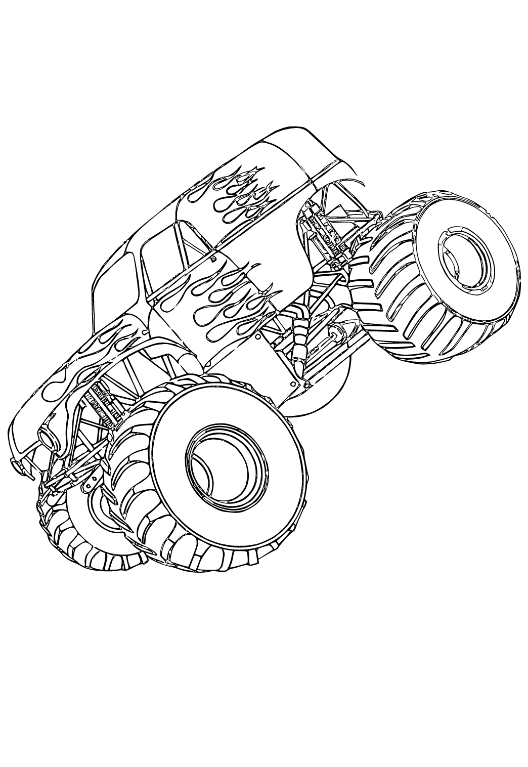 Monster Truck Coloring Pages Free Printable 129