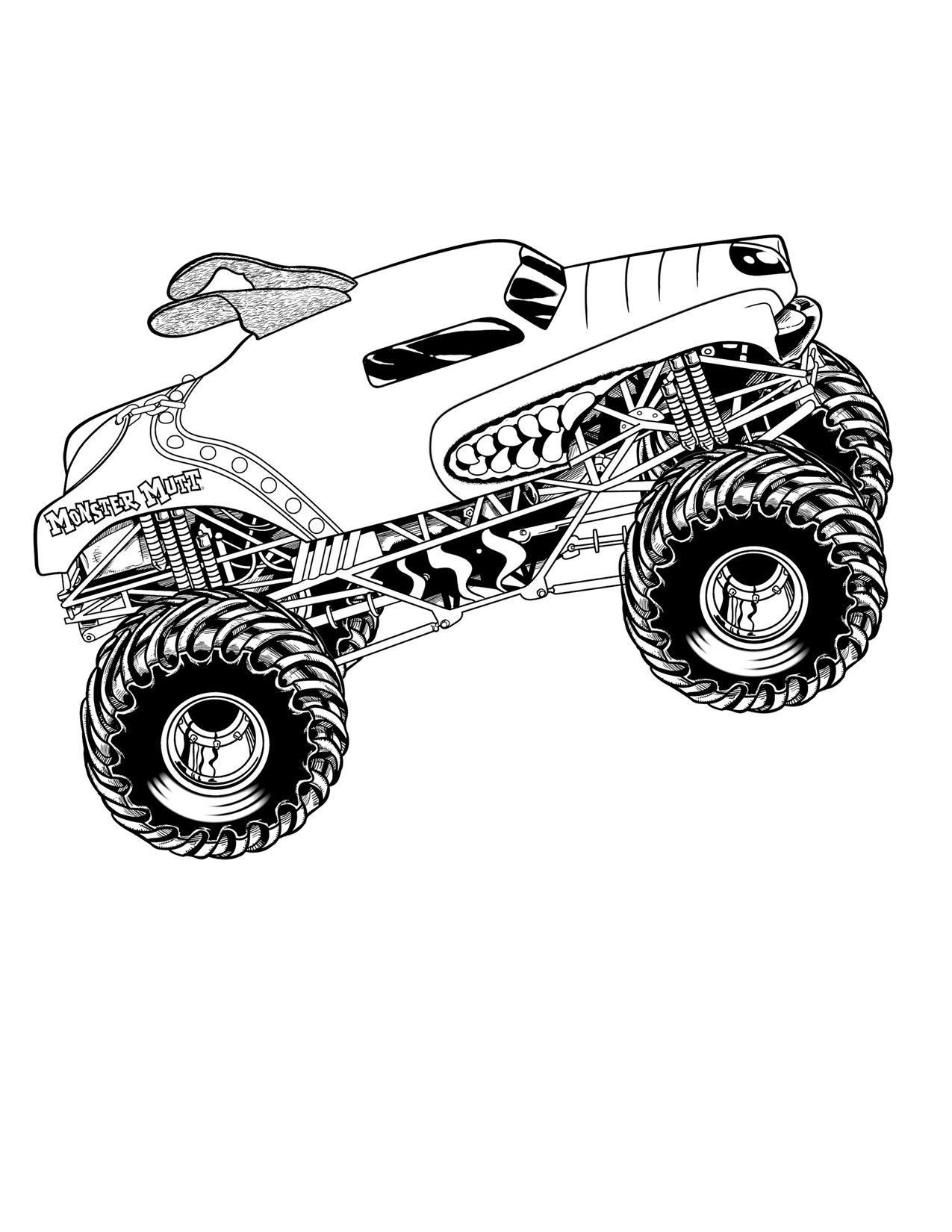 Monster Truck Coloring Pages Free Printable 14