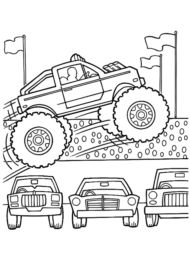 Monster Truck Coloring Pages Free Printable 17