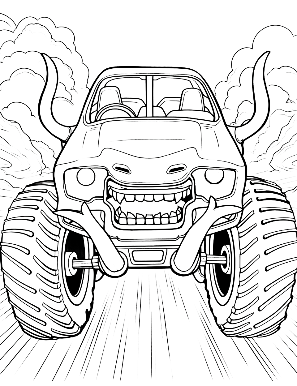 Monster Truck Coloring Pages Free Printable 18