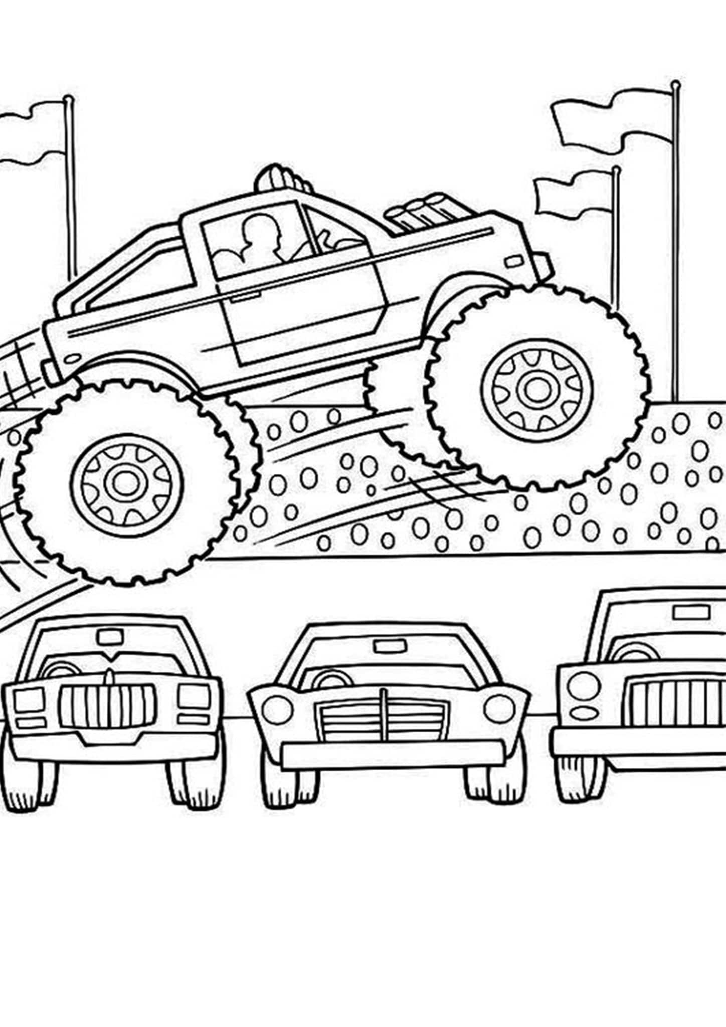 Monster Truck Coloring Pages Free Printable 2