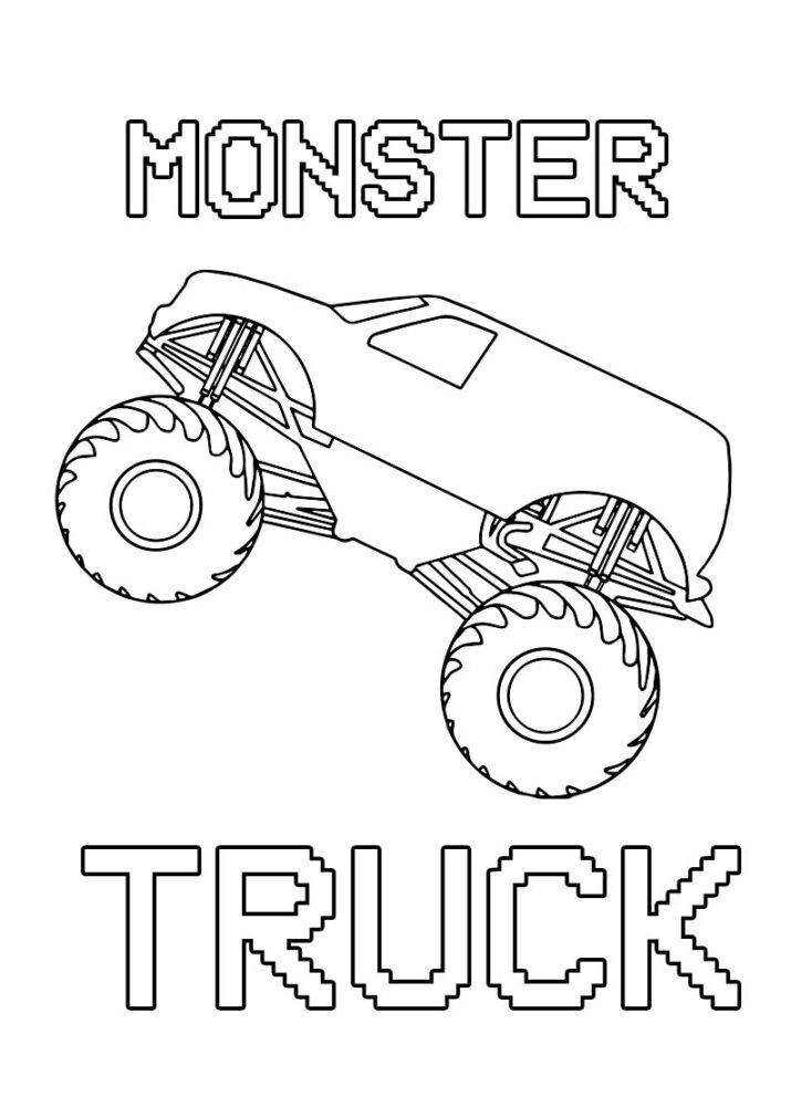 Monster Truck Coloring Pages Free Printable 41