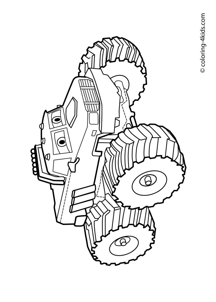 Monster Truck Coloring Pages Free Printable 45