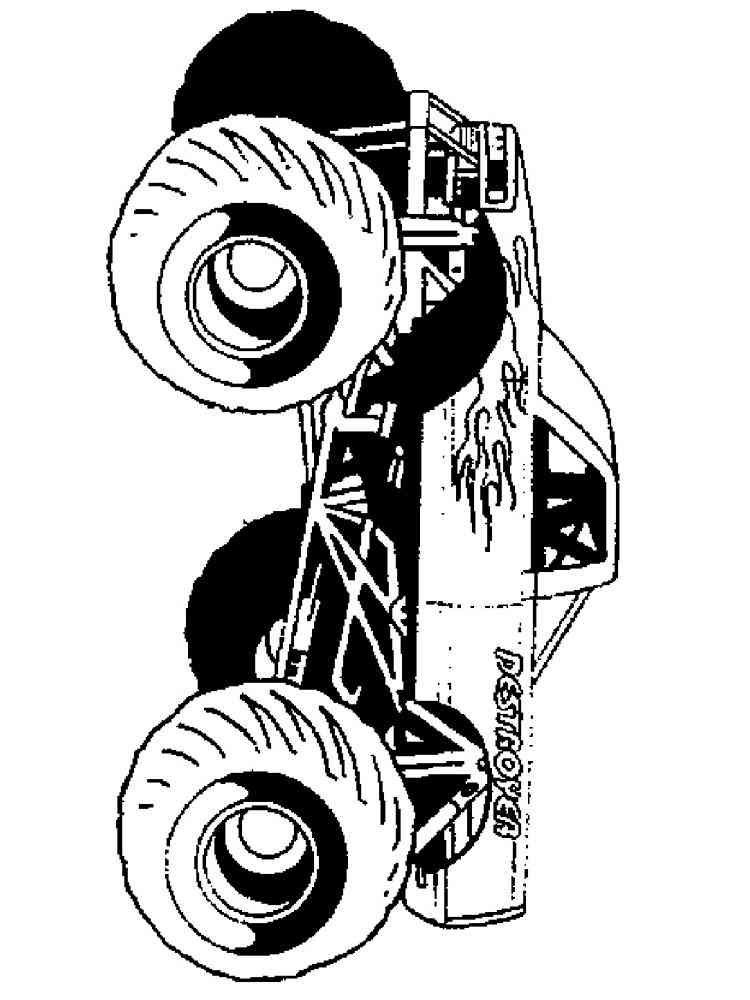 Monster Truck Coloring Pages Free Printable 46