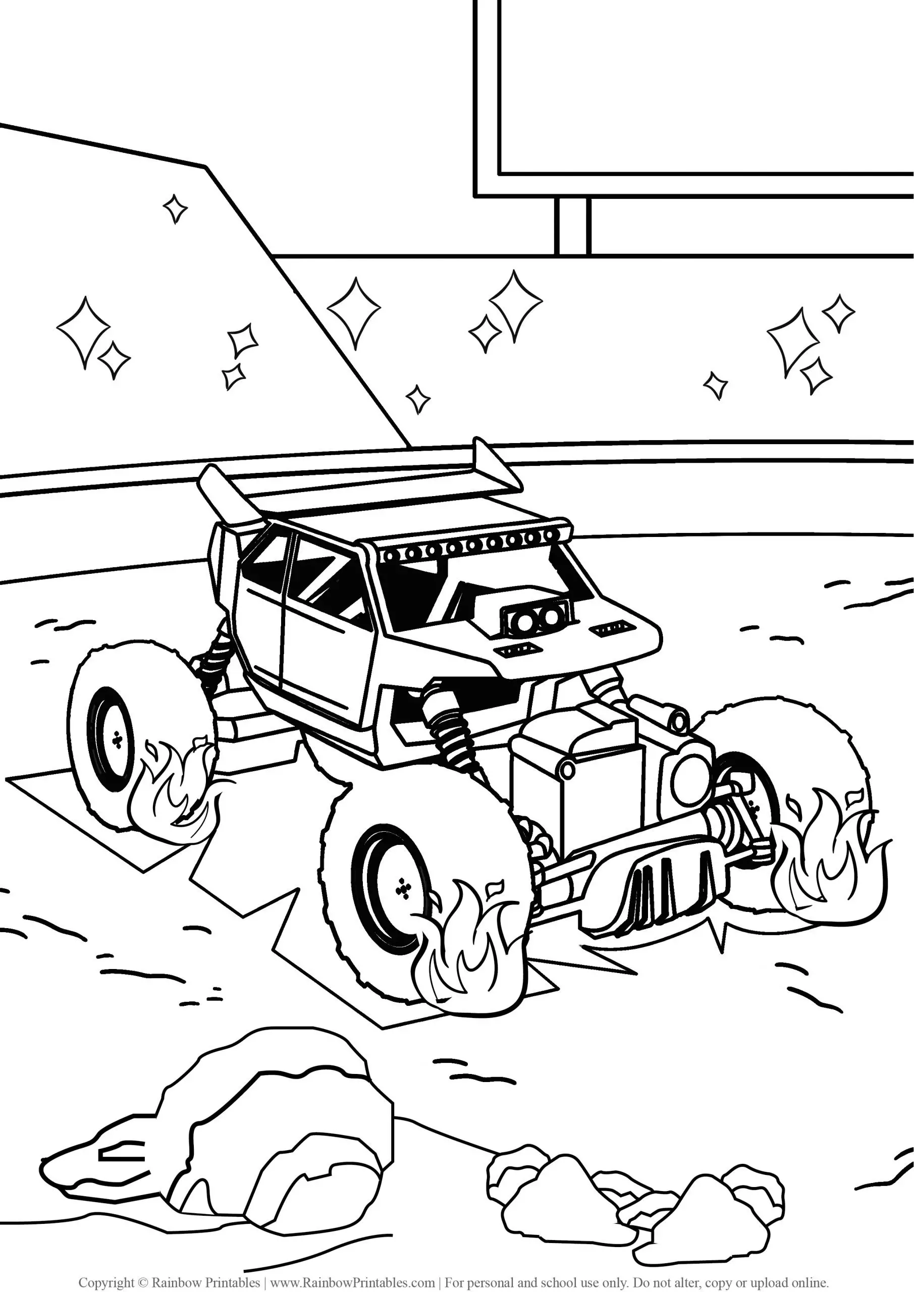 Monster Truck Coloring Pages Free Printable 48