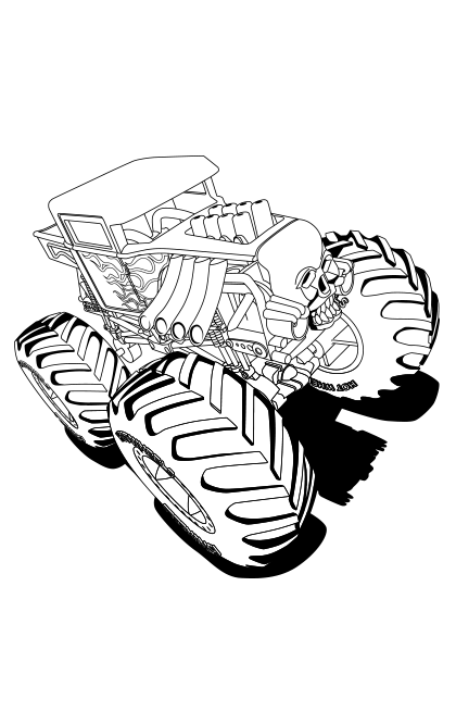 Monster Truck Coloring Pages Free Printable 50